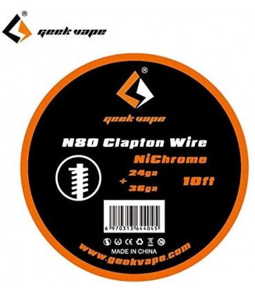 Fil résistif N80 Clapton Wire 10ft (24GA+36GA)