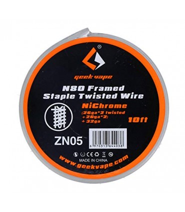 Fil Résistif N80 Framed Staple Twisted Wire (26GA*2 Twisted+26GA*2 + 32GA) Geekvape