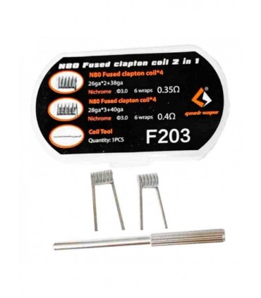 Précoils N80 Fused Clapton Coils 2 en 1 Boite de 8 Geekvape